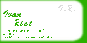 ivan rist business card